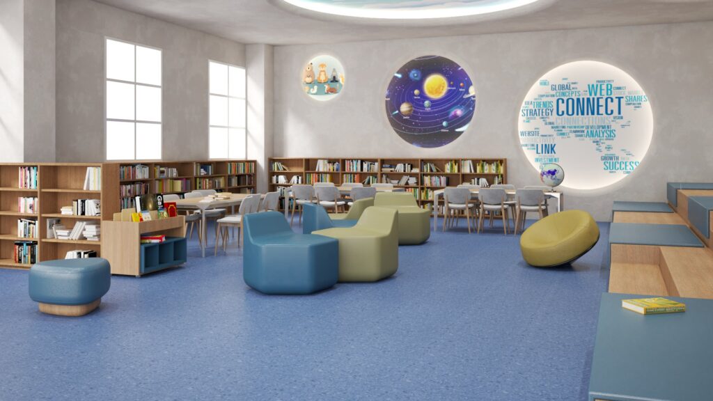 พื้นไวนิล กระเบื้องยาง โรงเรียน