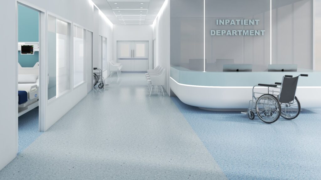 พื้นไวนิล กระเบื้องยาง โรงพยาบาล
